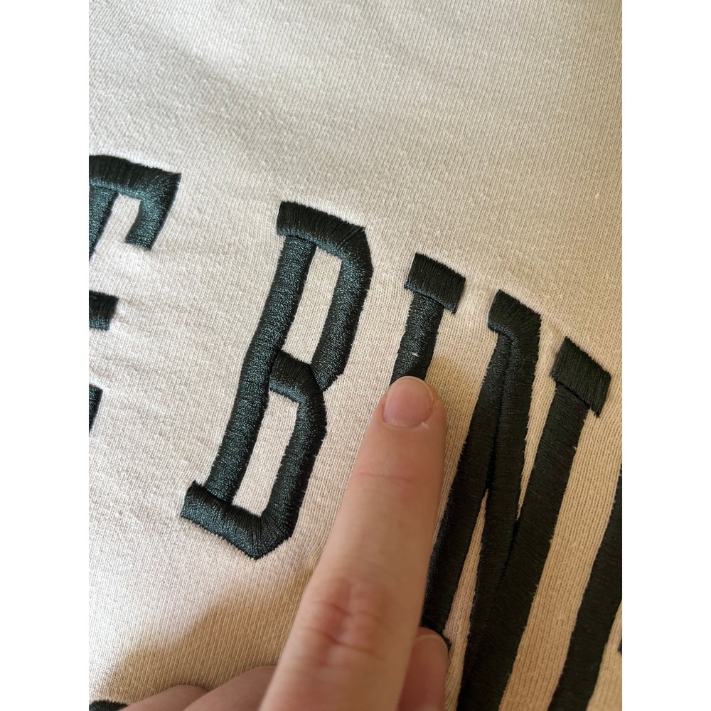 Anine Bing Ramona University Crewneck Sweatshirt Stone 100% Cotton Small - Picture 10 of 16
